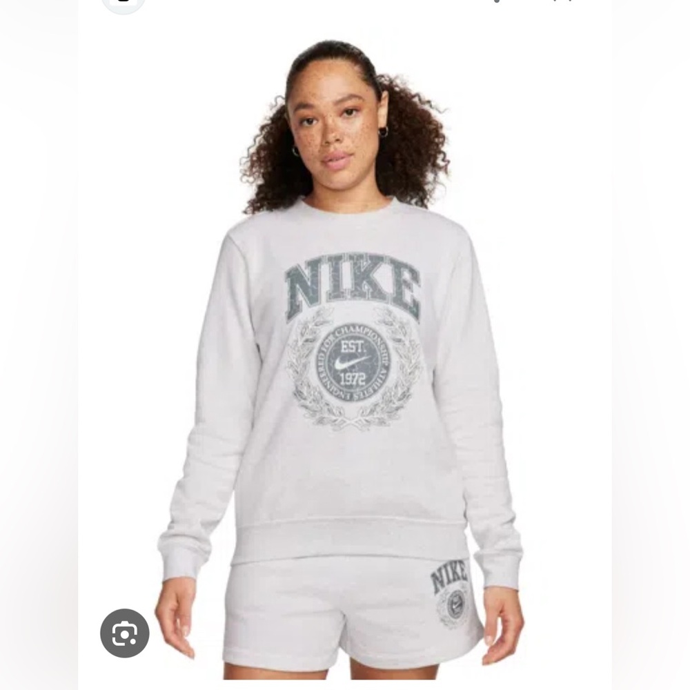 Nike Gray Sweatshirt and Shorts Set
